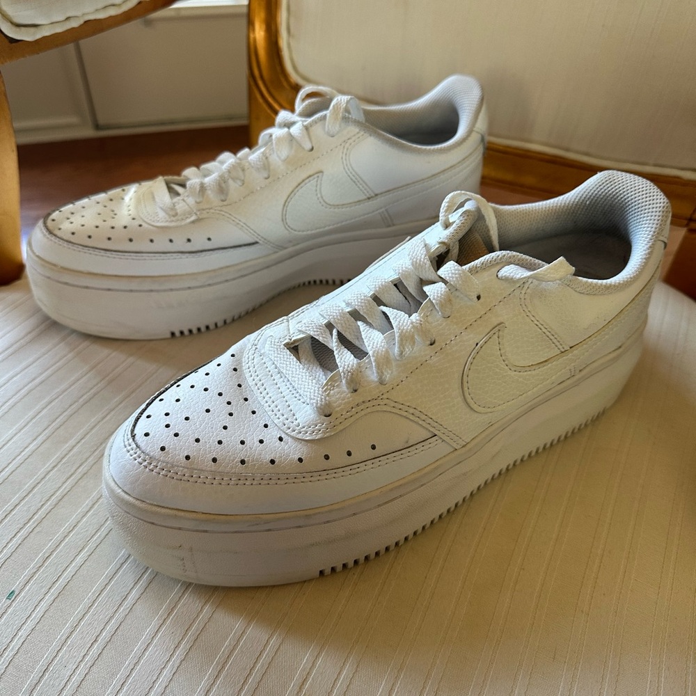 Nike Air Force 1 Sage Low White Platform Sneakers Women’s 11 - Picture 3 of 7